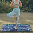 thumbnail image 4 of Binienty Polynesia Hibiscus Sweat Towel Car Seat Cover for Gym Post-Work Running Athletic Beach Towel Machine Washable Lightweight Soft Car Interior Accessories for Women Girly, 4 of 8