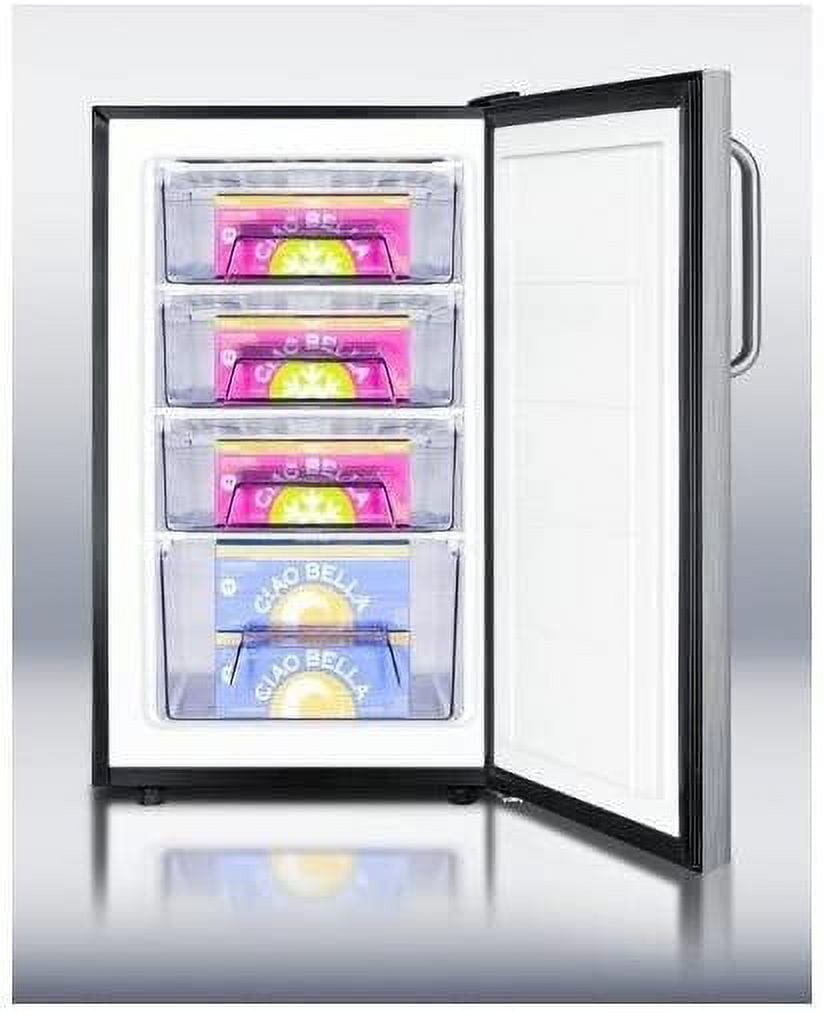 Summit FS408BLBISSTBADA Refrigerator, Stainless-Steel