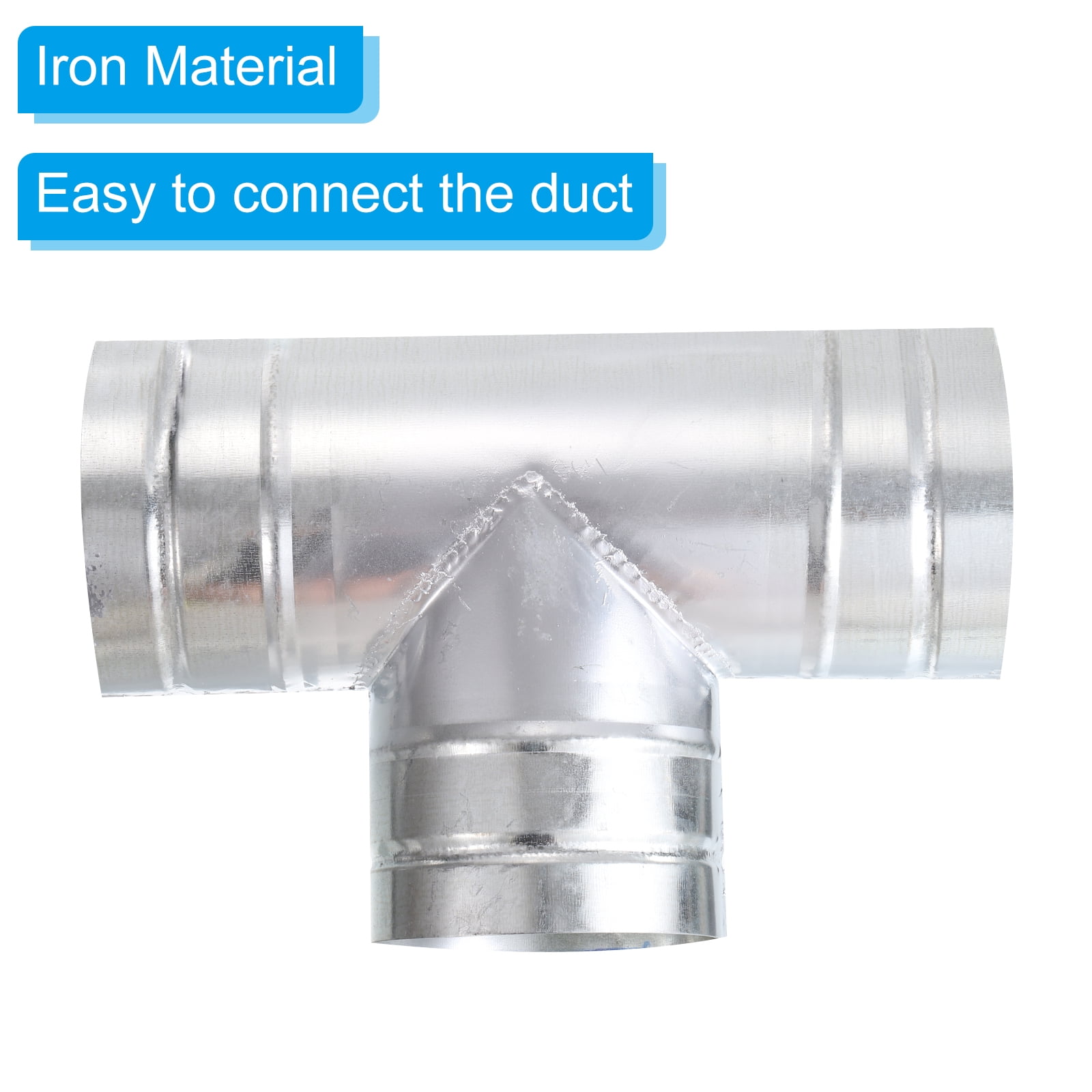 Uxcell 4 Inch 3 Way Duct Splitter Tee Connector Air Vent Duct Hose Exhaust Pipe Adapter