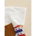 thumbnail image 6 of Bagilaanoe 4th of July Newborn Baby Boys Jumpsuit Stars/Stripes Print Short Sleeve Bodysuit 3M 6M 12M 18M Infant Summer One Piece Romper for Independence Day, 6 of 8