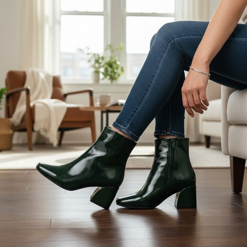 Women’s Chunky Heeled Dress Ankle Boots