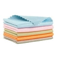 thumbnail image 2 of 6x 5 paños de limpieza de poliéster, paño para platos, muy absorbente, reutilizable, antiarañazos, lavable, para el hogar, toallas de cocina para baño 6 piezas, 2 of 8
