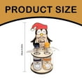 thumbnail image 2 of LHWEN Christmas Mini Wooden Wine Rack Liquor Bottle Holder Penguin Gnome Wine Rack for Holiday Decor Beverage Storage Gift for Parties Picnics Catering Indoor Outdoor Events Assembly Required, 2 of 8