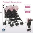 thumbnail image 3 of Dream On Me Twin Venture Umbrella Stroller, Pink, 3 of 13