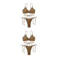 thumbnail image 2 of Yuarrent Conjunto de bikinis sexy Lindo traje de baño de piezas Traje de baño amigable con la piel Conveniente Push-Up Ligero Ropa de playa Type2 NO2, 2 of 6