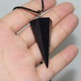 thumbnail image 2 of Blue Goldstone Pendant Healing Reiki Hexagonal Point Men Women Necklace Gifts, 2 of 8
