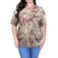 thumbnail image 5 of Sewify Women's Plus Size Tops Summer Short Sleeve Fashion Tie Dye T-Shirts Loose Fit Crew Neck Blouses, 3X, 5 of 7