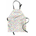 thumbnail image 1 of Rain Apron, Rainbow Colors Raindrop Pattern as Falling Dots Shapes on White Background, Unisex Kitchen Bib with Adjustable Neck for Cooking Gardening, Adult Size, Multicolor, by Ambesonne, 1 of 4