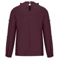 thumbnail image 2 of TIHLMK Sweatshirt for Women Fashion Women Casaul Solid Long Sleeve Strapless Rhinestone T Shirt Tops Gifts for Women, 2 of 9