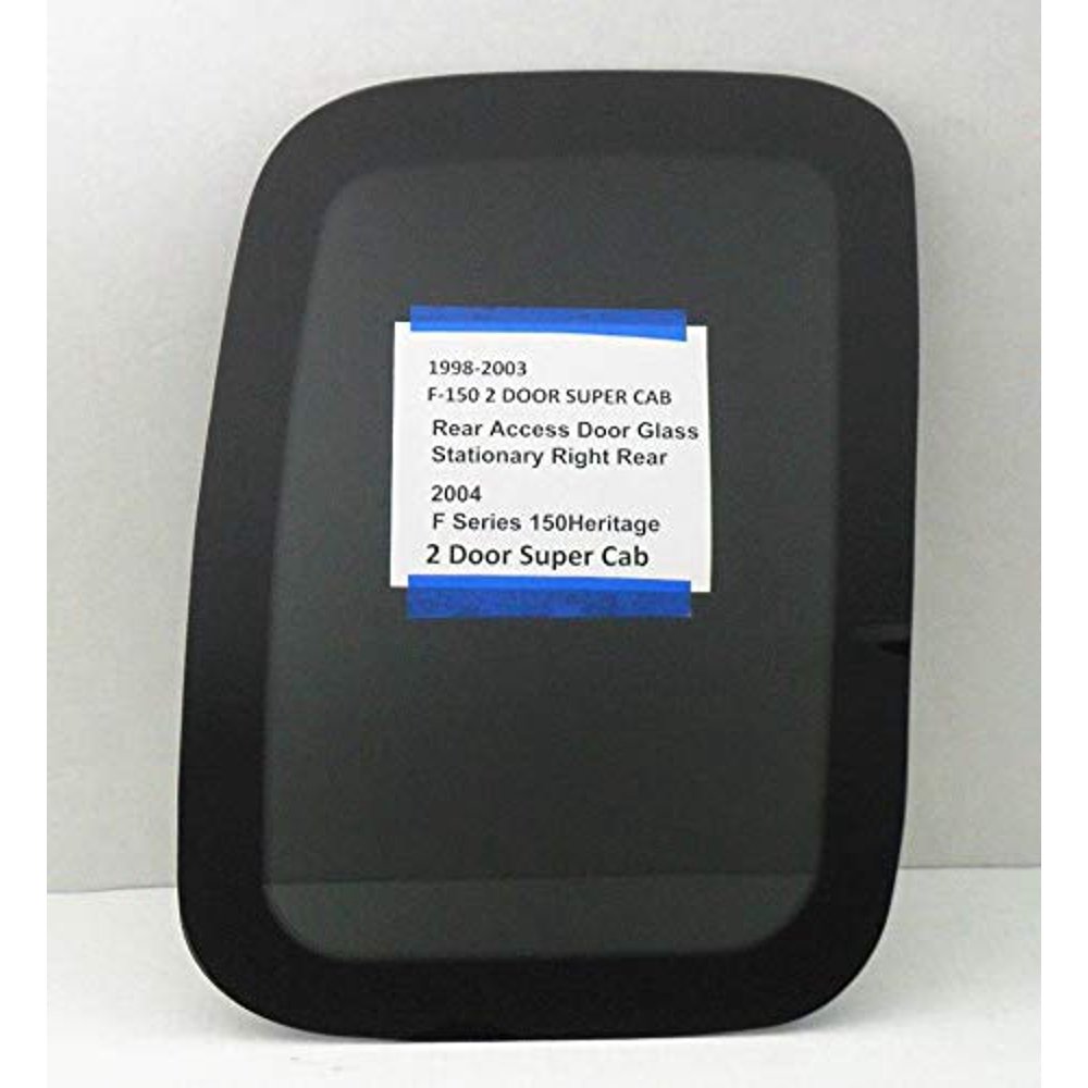 Passenger Right Side Rear Access Door Window Door Glass Compatible with Ford F150 / F250LD 2