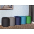 thumbnail image 5 of Regency Logan Upholstered Soft Round Shape Ottoman - Peacock Teal, 5 of 5