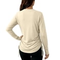 thumbnail image 5 of Hilenly Rash Guard for Women Long Sleeve UPF 50+ Swim Shirts Side Drawstring SPF UV Shirts with Thumb Hole Sun Protection Clothing, 5 of 9