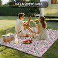 thumbnail image 4 of Vintage Pink Flower Outdoor Rug for Patio/Deck/Porch, Non-Slip Large Area Rug 5 x 7 Ft, Spring Floral Leaves Pastoral Birds Plants Indoor Outdoor Rugs Washable Area Rugs, Camping Rug Carpet Runner, 4 of 8
