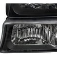 thumbnail image 7 of Replacement Headlights And Signal Bumper Light Black Housing Clear Lens Amber Made For And Compatible With 2003 - 2007 Chevrolet Chevy Silverado Avalanche 03 04 05 06 07, 7 of 7