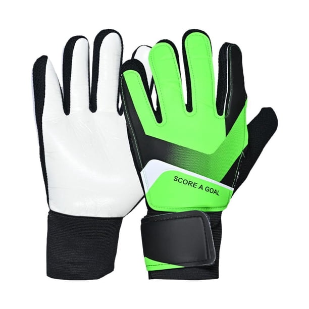 Guantes de tamaño ajustable, guantes de fútbol de alto rendimiento, guantes de fútbol para balón Talla 6 verde