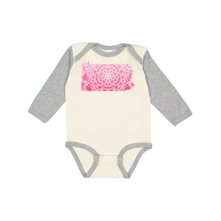 

Inktastic Pennsylvania Silhouette Mandala Gift Baby Boy or Baby Girl Long Sleeve Bodysuit