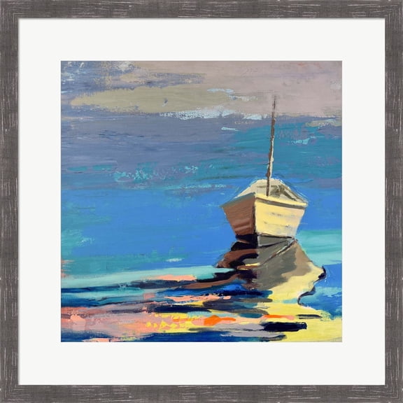 Great Art Now Blue Bay by Beth A. Forst, Framed Wall Art, 22.5W x 22.5H