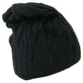 thumbnail image 3 of Big Size Deep Crown Distressed Reversible Beanie - Charcoal XL-3XL, 3 of 5