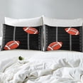 thumbnail image 4 of American Football Twin Bed Sheets Sports Sheets Football Game Themed Sheet Set Rugby Sports Game Fitted Sheet Ball Game Decor Flat Sheet, 4 of 6
