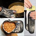 thumbnail image 5 of Yayeee Oven Mitts and Pot Holder Set of 2 Heat Resistant Kitchen Gloves Baking Hot Pad, Watercolor Space, 5 of 5