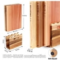 thumbnail image 3 of Book Cutting Board Set of 3 with Stand-The Cutting Board Library, Solid Wood Book-Shaped Boards for Serving & Display, Labeled Meat & Fish, Bread & Cheese, Fruits&Vegetables-Decorative Cutting Boards, 3 of 9