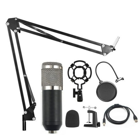 Lolmot USB Microphone 192Khz Capacitive Microphone USB Mobile Phone  Computer KARAOKE Live Game Voice Chat Recording Microphone Stand Set