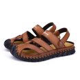 thumbnail image 4 of Zapatos de cuero genuino de moda para hombre, sandalias de verano nuevas de gran tamaño para hombre, sandalias de moda para hombre, sandalias, zapatillas (26 cm), 4 of 4