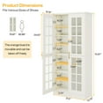 thumbnail image 5 of Tribesigns 71 Inch Tall Shoe Cabinet with Adjustable Shelves, Modern 8-Tier Shoe Storage Cabinet with Doors for Living Room, Bedroom, Entryway, White, 5 of 6