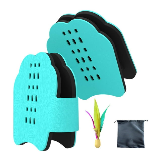 Raquetas de mano de bádminton, raquetas de práctica, volante portátil, juguetes deportivos para interior, playa, Festival, juego al aire libre, niños Azul