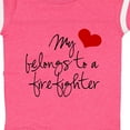 thumbnail image 4 of Inktastic My Heart Belongs Firefighter Girls Baby Bodysuit, 4 of 5