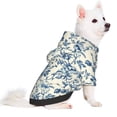 thumbnail image 2 of Balery Vintage Blue Floral Sudadera con Capucha para Perros Pequeños – Ropa para Mascotas, Disfraz para Perros y Gatos, Ideal para Fiestas y Cosplay-XX-Large, 2 of 7