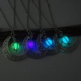 thumbnail image 6 of BGZLEU Glow in The Dark Silver Crescent Moon and Orb Necklace - Glowing Moon Charm - Magical Fantasy Fairy Glowing Necklace - Glow Jewelry, 6 of 8
