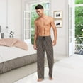 thumbnail image 7 of Top-kevin Plaid Pattern in Brown and Orange Pajama Pants for Men Men's Pajama Pants Mens Pajama Bottoms with Drawstring, 7 of 7
