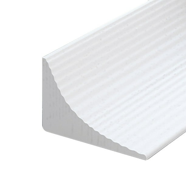 KDJ Flexible Silicone Water Barrier Strip for Countertop Shower Bathroom Kitchen Waterstop 150cm White