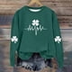 thumbnail image 4 of Blusas y camisas de manga larga con cuello redondo para niños Estampado del Día de San Patricio Estampados de manga larga Casual Suelto Forro polar para mayor calidez Sudadera con capucha de manga lar, 4 of 5