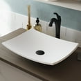 thumbnail image 2 of KRAUS Natura™ 19 3/5-inch White Matte Solid Surface Rectangular Bathroom Vessel Sink and Arlo™ Faucet Combo Set with Pop-Up Drain, Oil Rubbed Bronze Finish, 2 of 9