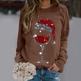 thumbnail image 2 of Kcodviy Chandail pour Femmes Merry Mariée Chandails pour Femmes Imprimé de Noël Col Rond Cardigan Femmes Chic Coupe Longue Chandail à Enfiler Hauts Convenant 2T Chandail à Capuchon à Fermeture à Glissière Manches Longues Chandails d'Entraînement Amples Bl, 2 of 4
