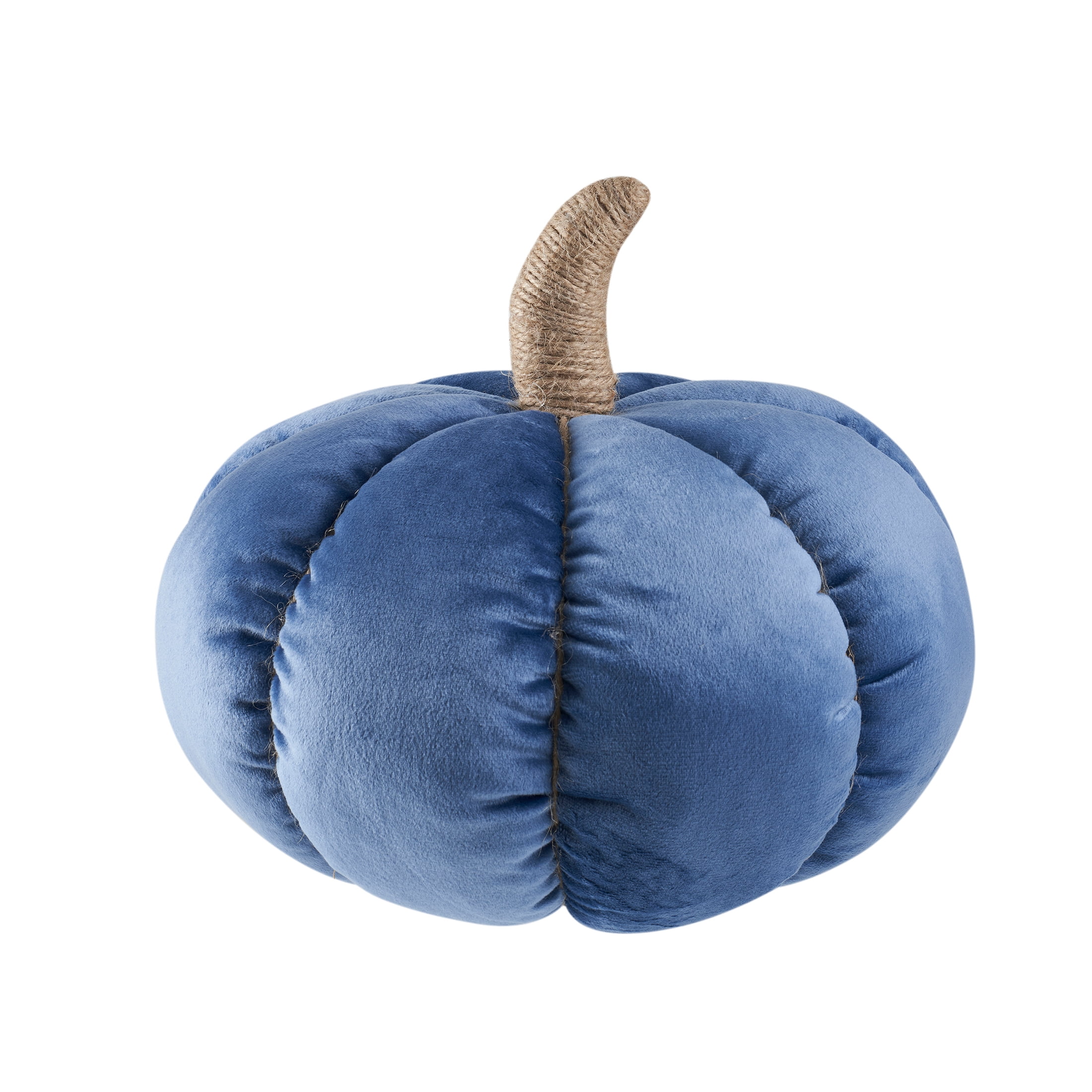 (2 pack) Way to Celebrate 9" x 9" Blue Fall Solid Print Harvest Velvet Throw Pillows