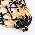 thumbnail image 2 of Bolsa de baloncesto resistente con cordón ajustable, malla de nailon para pelotas de fútbol, bolsa de malla con cordón ajustable para el bolsillo de baloncesto (amarillo y negro), 2 of 8