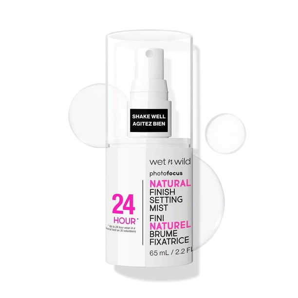Wet n Wild Photo Focus Configuración de niebla Hasta 24 horas de uso Ligero y nutritivo con provitamina B5 y E Adecuado para todo tipo de piel Libre de crueldad animal y vegano - Acabado mate