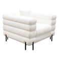 thumbnail image 3 of Diamond Sofa Vox Chair in Faux White Shearling with Black Powder Metal Legs, 3 of 6