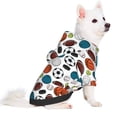 thumbnail image 2 of Fotbe Color Balls Sudadera con Estampado para Perros Pequeños – Suéter con Capucha para Mascotas, Tela Suave de Forro Polar con Bolsillo-Small, 2 of 7
