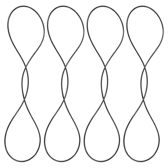 4 Pcs Portable Rubber Bands Replacement Strap for Slow Cooker Lid Black