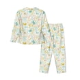 thumbnail image 2 of Rateoe Funny Chicken Pattern Womens Pajamas Set Long Sleeve Sleepwear Button Down Nightwear Soft Cotton Pj Lounge Sets, 2 of 9