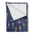 thumbnail image 2 of Gymnastics Soft Flannel Fleece Blanket, Cartoon Style Boys Working out Fitness Themed Bodybuilding Athletic Characters, Cozy Plush for Indoor and Outdoor Use, 60" x 80", Multicolor, by Ambesonne, 2 of 5