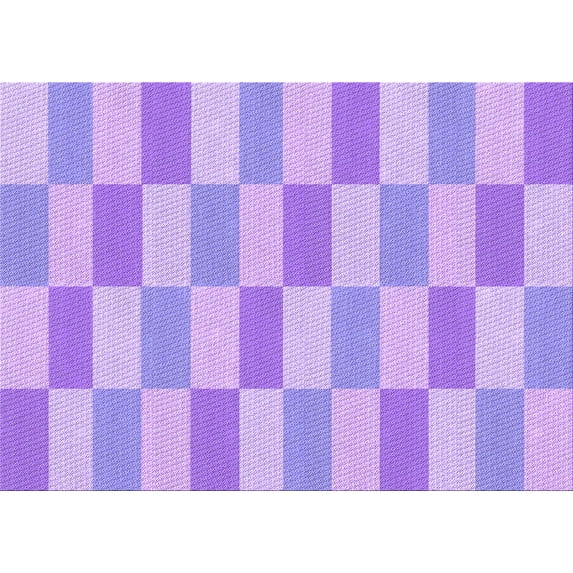 Ahgly Company Indoor Rectangle Patterned Mauve Purple Area Rugs, 2' x 5'