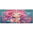 thumbnail image 3 of Coolnuti Pink Mermaid Girl Valances for Windows 36 Inch Small Window Blackout Valance Curtains Rod Pocket Window Curtains Treatment for Kitchen Bathroom Cafe, 1 Panel Home Decor, 3 of 7