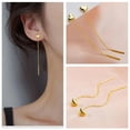 thumbnail image 4 of Love Ear Wires Female New Heart Shaped Tassel Earrings Drop Earrings χ) ', 4 of 8