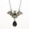 thumbnail image 3 of Gothic Large Bat Pendant Necklace Red Black Vintage Crystal Bat Pendant Punk Witch Vampire Role Playing Character Halloween Jewelry Gift, 3 of 4