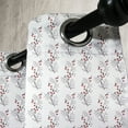 thumbnail image 4 of Ambesonne Flower Grommet Curtain, Curvy Dotted Branches, 50" x 63", Red Black White, 4 of 6